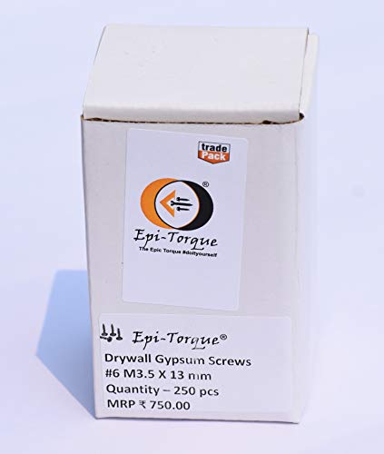 Image of Drywall Gypsum Black Screw Sharp Point Size #6 M3.5 X 13mm (Pack of 250 Pcs)