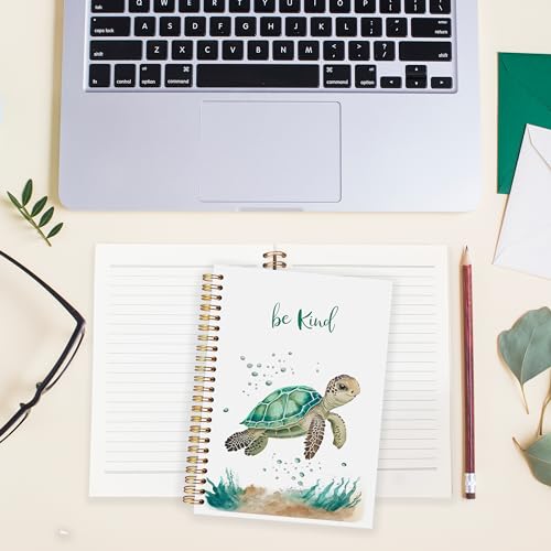 Carnet de notes tortue de mer inspirant et carnet d'océan à spirale