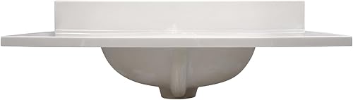 Miniatura 13 de Top de tocador de mármol cultivado de 19 pulgadas con protector contra salpicaduras, embalaje mejorado, remolino de marfil - Design House, 586263