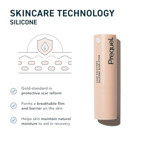 prequel skin scar solutions 60 silicone scar stick thick solid velvety film for scars formula infused with centella asiatica extracts and vitamin e soothing and occlusive