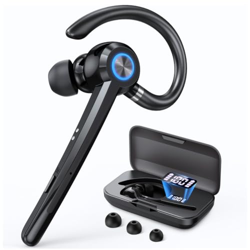 Wireless Bluetooth Headset V5.4 with ENC Mic, Single Ear Bluetooth Earpiece - image 1