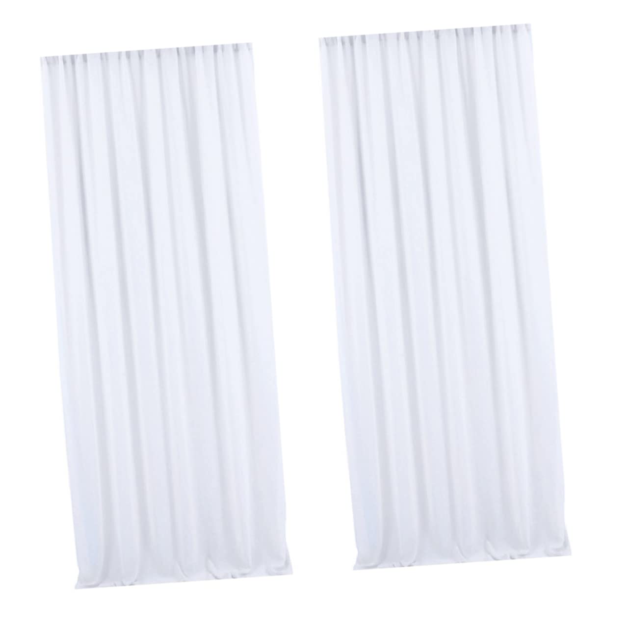 Alipis 2 Stück Weiße Chiffon Hintergrundvorhänge für Hochzeit und Fenster | Digitale Foto und Videoaufnahmen, Glatte Oberfläche mit Feiner Verarbeitung, Schlicht Elegant