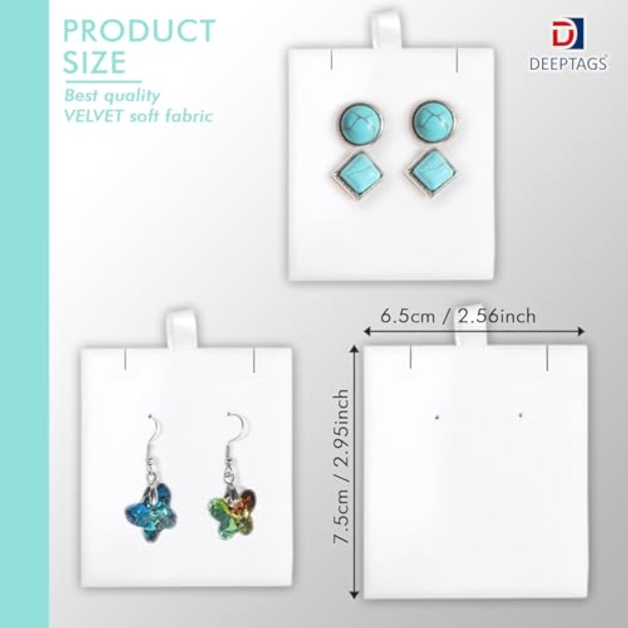 Jewellery Display Card for Earrings, Bracelets, and Necklaces, 15 PCS