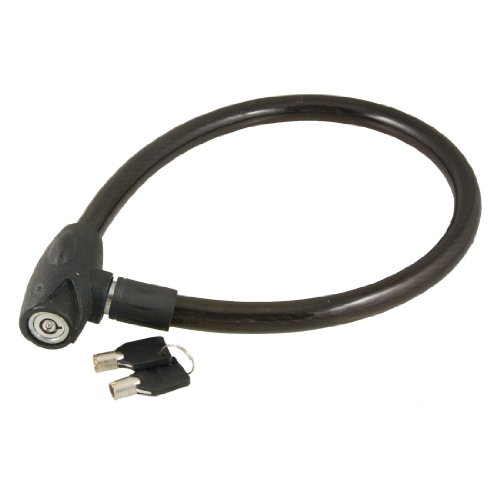 Aexit Bike Motorcycle Bike Locks Security Black Plastic Cover Metal Lock 24.4