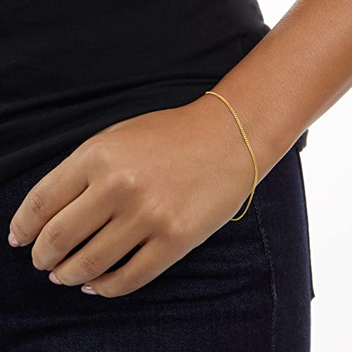 Image of Amazon Essentials Sterling Curb Chain Bracelet