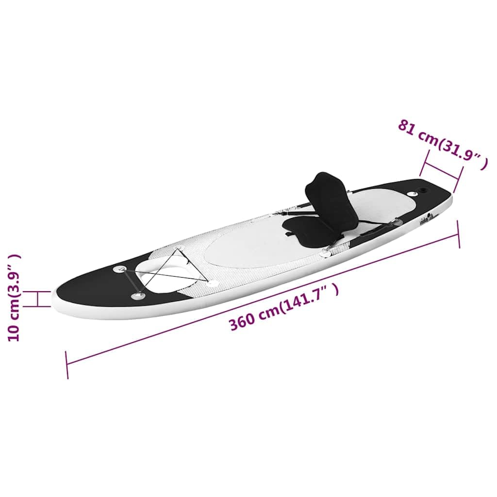 Set di tavola da SUP gonfiabile, blu navy, 330 x 76 cm, con finestra, pagaia, pompa, sedile, borsa e accessori, per sport acquatici, surf, touring, yoga, principianti, adulti e bambini