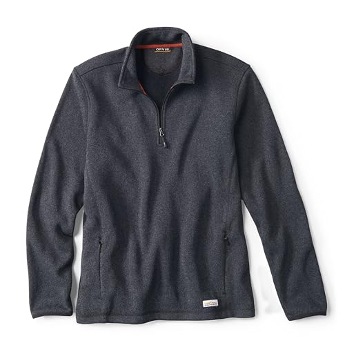 Orvis Men's R65 Sweater Fleece 1/4 Zip, Black, Small at Amazon