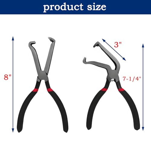 ANISUN Electrical Disconnect Pliers and Electrical Connector Pliers Upgraded 37960 Automotive Tools for Push Tab Style Plugs (Straight+60 Degree)