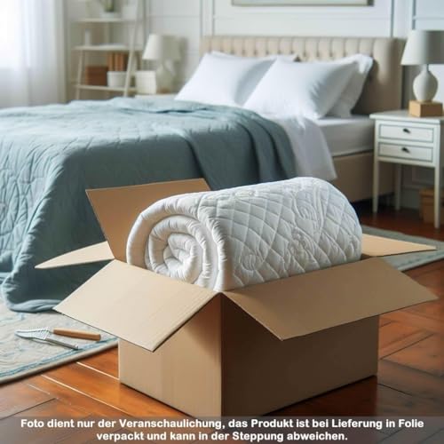 Wolkenwunder Wellflex MultiPlus 7-Zonen-Schaum-Matratze 90x200 cm mittel 14,5 cm Gesamthöhe I Bezug...