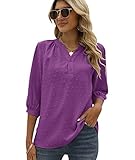 Langarmshirt Tops Passen Sie zu allen Arten von Kleidung wie Jacken, Jeans, Leggings, Leggings, Overalls, Röcken usw. Der Chiffon-Stoff ist wenig dehnbar, bitte überprüfen Sie unsere Größentabelle vor der Bestellung.
