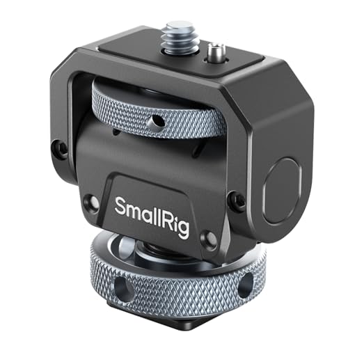SmallRig Camera Monitor Mount Lite with Cold Shoe Swivel 360 and Tilt 180 Holder for Field Monitor LED Flash and Video Shooting Photography Accessories Max Load Capacity of 90 Tilt 3.2kg