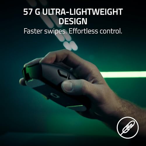 Image of Razer DeathAdder V4 Pro Wireless Gaming Mouse: 57g Lightweight - HyperSpeed Wireless Gen-2 - Optical Scroll Wheel - Optical Switches Gen-4 - Focus Pro 45K Sensor Gen-2 - Up to 150 Hr Battery - White