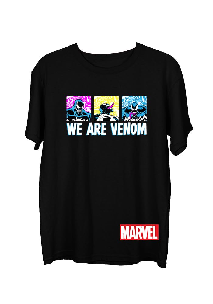 Wear Your OpinionMen's S to 5XL Premium Combed Cotton Printed Half Sleeve T-Shirt (Design: We are Venom Tile)