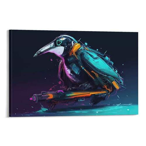 Tableaux sur toile Glide of Tomorrow Penguin | Impression murale chambre 60x90cm