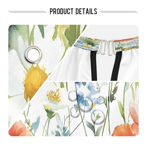 Capa profesional para corte de cabello con flores acuarela, impermeable, con cierre ajustable de broche, para peluquería y barbería miniatura 4