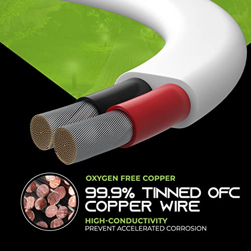 Gearit 12/2 Marine Wire (50 Feet) 12Awg Gauge - Tinned Ofc Copper/Marine Grade Speaker Cable/Duplex / 2 Conductors - Ofc Oxygen-Free Copper, White 50Ft #TOP4