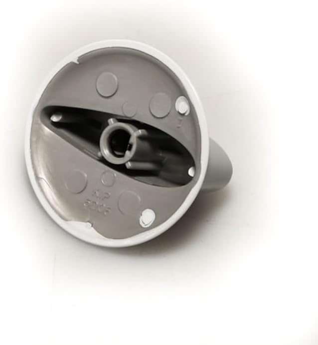 Replacement for fits WP74008947 Whirlpool Chrome And White Surface Burner Knob WP74008947