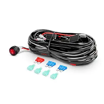 Nilight NI-WA05 LED Light Bar Wiring Harness Kit with On/Off Switch and Power Relay