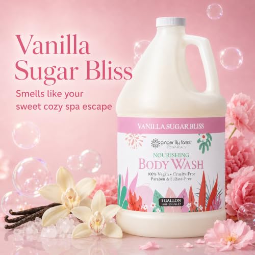 Image of Ginger Lily Farms Botanicals Body Wash, 128oz, Vanilla Sugar Bliss