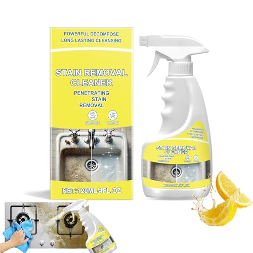 Heavy Duty Degreaser Cleaner Spray,120ml All-Purpose Oil Stain Cleaner,Kitchen Cabinet Degreaser,Dissolve Grease & Oil Stains,Kitchen Bathroom,Remover Degreaser Spray