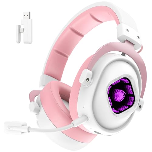 Casque de jeu rose SA811Pro idéal pour le streaming et les sessions gaming nocturnes