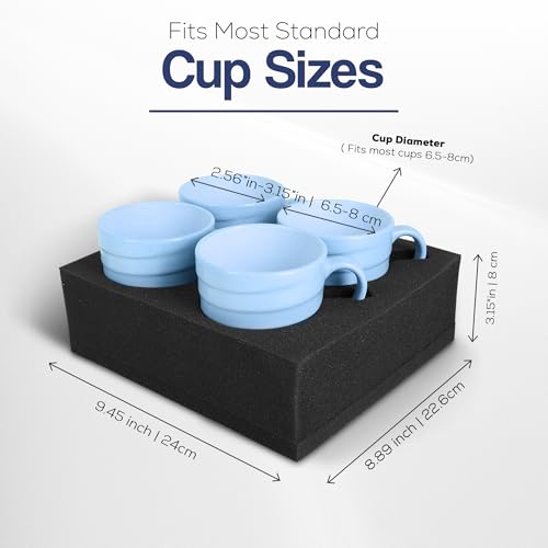 Organizador para 4 vasos espuma para RV y camper miniatura 2