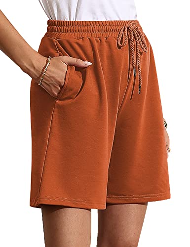 Image of Quenteen Women's Casual Summer Sweat Shorts Athletic Gym Shorts Loose Hiking Running Jogger Shorts with Pockets