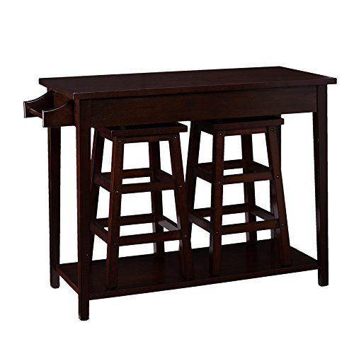 Space Saving Breakfast Set - 3 Pc Wood Set - Multifunction Table / Island