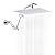 Hibbent All Metal Rain Shower Head, 12'' High Pressure Rainfall Square Showerhead with 16" Shower Head Extension Arm, Solid Brass Adjustable Shower Arm Extender, Waterfall fixed Showerheads, Chrome