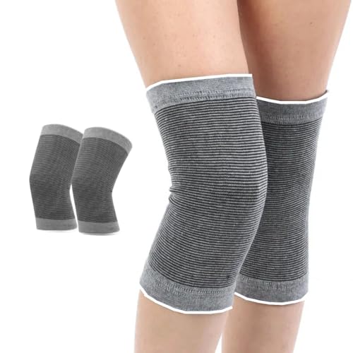 The Redwood Co. Pack of 2 | Half Knee Supporter | Nylon, Polyester, Latex Blend | Compression Knee Brace for Sports, Running, and Joint Pain Relief | Stretchable, Breathable, Lightweight Knee Sleeve