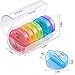 Daily Pill Organizer (Twice-a-Day) - Weekly AM/PM Pill Box, Round Medicine Organizer, 7 Day Pill Container, Vitamin Organizer for Vitamin Fish Oils Supplement