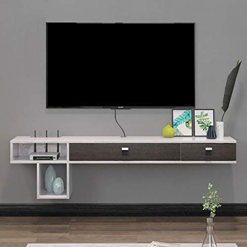 引き出し付きウォールシェルフ壁掛けテレビキャビネットフローティングシェルフセットトップボックスルーターCDフォトトイスカイボックスストレージシェルフテレビコンソール多機能ディスプレイシェルフ