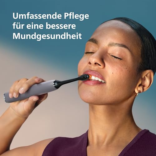 Philips Sonicare DiamondClean Smart 9400 elektrische Zahnbürste, Schallzahnbürste mit App, Drucksensor, Bürstenkopferkennung, 4 Putzmodi und 3 Intensitätsstufen, Grau, Modell HX9917/90 2