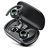 Cascho Kopfhörer Kabellos, In Ear Bluetooth 5.2 Kopfhörer mit Mit Mikrofon, 40H Spielzeit mit LED Anzeige Ladebox, IPX7 Wasserdicht, Sport Ohrhörer für Reisen, Arbeit (Tief Schwarz)