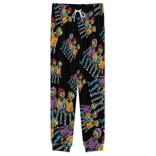 Halloween-Zombies Men’s Pajama Set Long Sleeve Top And Pants Loungewear Sleepwear Pjs Nightwear2