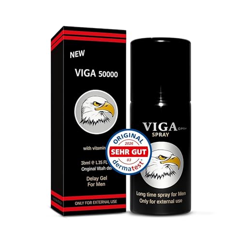 Viga Mens 50000 45 ml Delay Spray für Manner Verzögerungsspray - für den aktiven Mann - Extra Stark -Sofortwirkung für Männer hilft Ihnen länger im Bett zu halten Sofort-Efekt | Hochdosiert