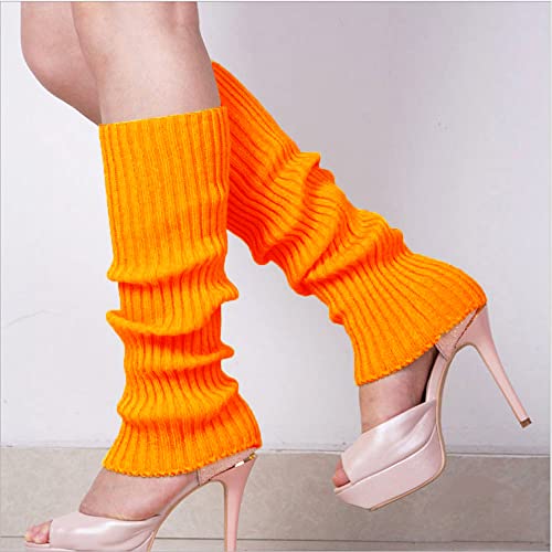 Image of Women Juniors Knitted Leg Warmers 16 inch Neon Colors Dance Halloween Accessory