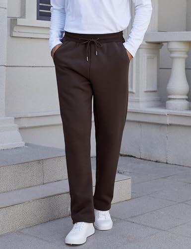Flygo Men's Fleece Lined Sherpa Sweatpants Winter Warm Pants Jogger Lounge Athletic Pant with Pockets