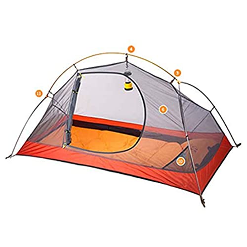 Carpa portátil ultraligera para 1 persona color naranja miniatura 3