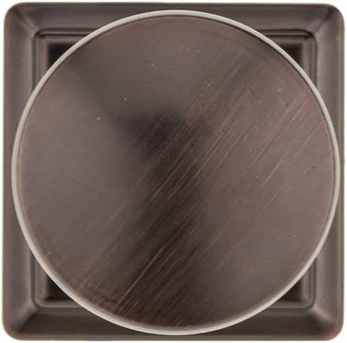 Richelieu Hardware BP46702BORB Vaudreuil Collection 1 1/4-inch (32 mm) x 1 1/4-inch (32 mm) Brushed Oil-Rubbed Bronze Traditional Cabinet and Drawer Knob for Kitchen, Bathroom, and Furniture