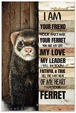 Rompecabezas de madera de 500 piezas para adultos Hurón I Am Your Friend Your Partner rompecabezas desafiante para la juventud, divertido