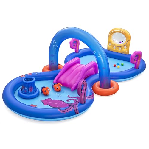Bestway 53167 Playcenter gonfiabile con piscinetta Sea Odyssey - 3,30 m x 1,88 m x 1,17 m, multicolor