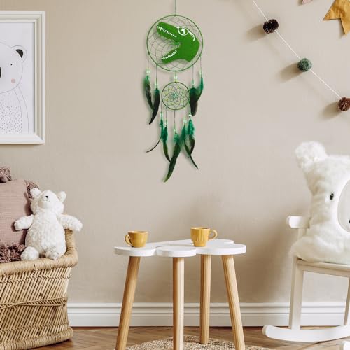 MHJY Dream Catcher for Kids Cute Dreamcatchers with Dinosaur Purely Large Handmade Bedroom Accessories Party Decorations for Girls Boys Wall Hanging - Image 3