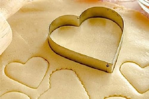 Image of W.A Bakers Heart Shape Stainless Steel Cookies Cutter 2 Inchi Height Set of 12 Pcs (Heart Shape)