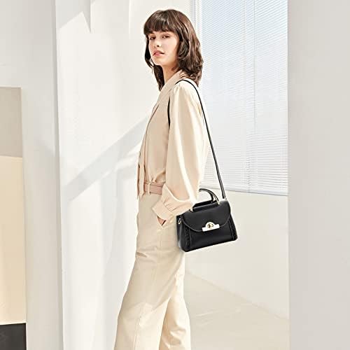 NICOLE & DORIS Handbags for Women Designer Top Handle Bag Ladies Small Crossbody Shoulder Bags PU Leathe Clutch Bag Girls Messenger Bags with Lock Closure