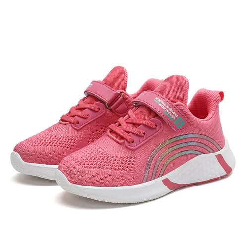 Baskets enfant rose anti-transpiration ajustement optimal en maille 29.5