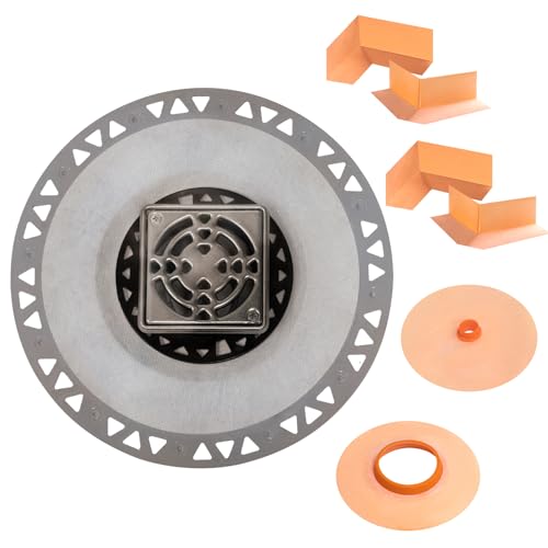 Shower Drain Kit Compatible with Schluter Kerdi Systems ABS Shower Drain