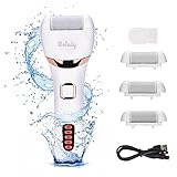 Electric Callus Remover, Wolady Professional Electronic Foot File, USB Rechargeable Pedicure Foot Tool with 3 Coarse Roller Heads, 2 Speeds for Removing Dry, Dead, Hard, Cracked Skin, Calluses