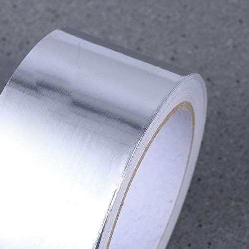 Uniwersalna taśma aluminiowa, odporna na wysokie temperatury aluminiowa taśma uszczelniająca, taśma izolacyjna do napraw, kanałów, izolacji, suszarek i innych (kolor: srebrny, rozmiar: 7 cm d
