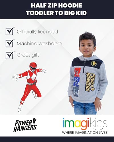Power Rangers Fleece Half Zip Pullover Hoodie Toddler to Big Kid3